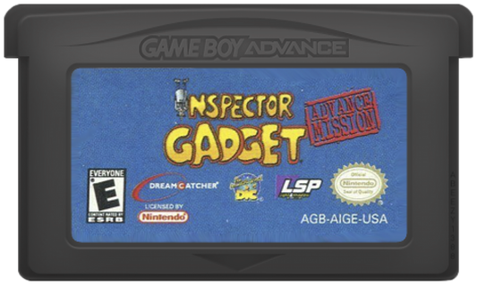 Inspector Gadget Game Boy Advance GBA for action platforming video game fans featuring Inspector Gadget gadgets and abilities side scrolling gameplay cartoon inspired environments enemy encounters puzzle solving challenging stages and classic portable Nintendo gameplay collectible gaming appeal game cartridge