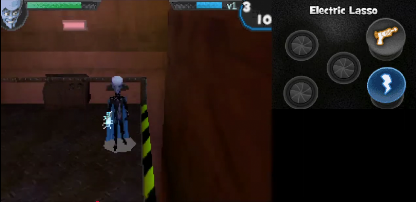 MegaMind The Blue Defender Nintendo DS action hero platformer based on the animated film building gadgets defeating villain THQ licensed title gameplay
