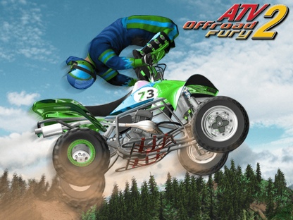 ATV Quad Power Racing 2 title screen art for Xbox (XBOX) video game