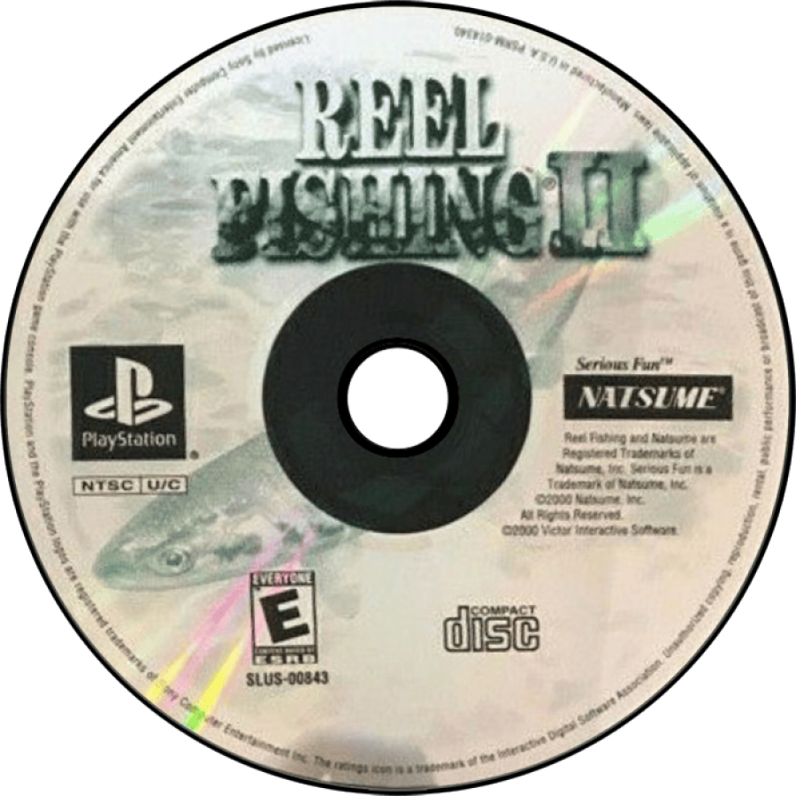 Reel Fishing II PlayStation 1 PS1 for retro video game enthusiasts featuring fishing simulation gameplay realistic angling mechanics diverse fishing locations lure selection techniques relaxing outdoor sports experience and collectible gaming appeal disc