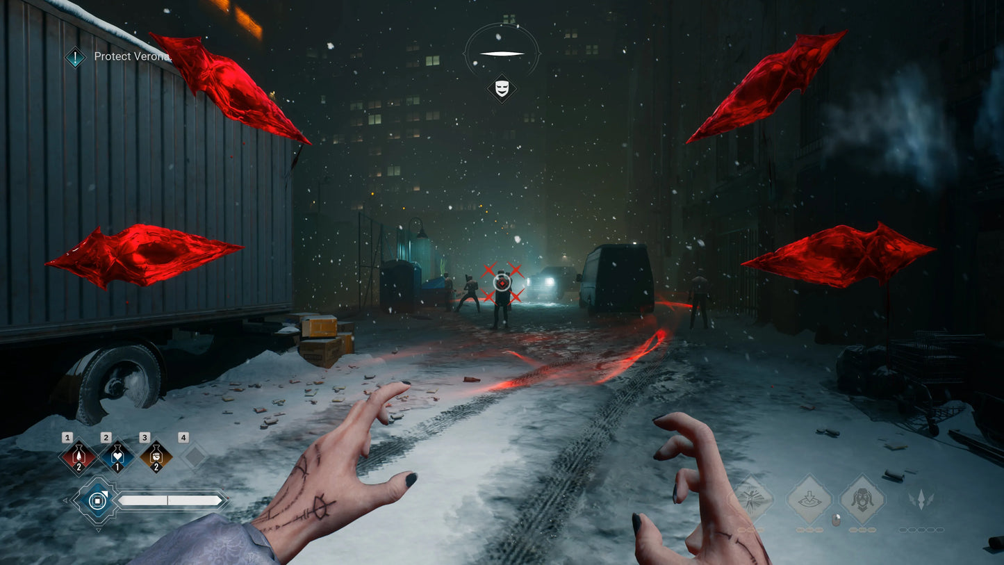 Vampire The Masquerade Bloodlines 2 PlayStation 5 PS5 for action role playing video game fans featuring vampire abilities dark gothic environments Seattle exploration character customization branching choices faction conflicts supernatural combat immersive storytelling and atmospheric vampire adventure collectible gaming appeal gameplay