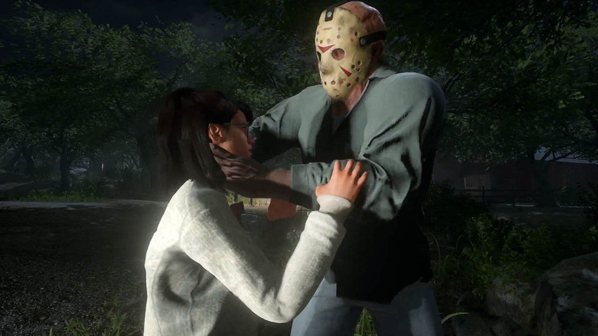 Friday the 13th: The Game Ultimate Slayer Edition for Nintendo Switch (NS) at Gamers INC, featuring the iconic Jason Voorhees on the cover, including all released DLC and retail-exclusive content for the ultimate horror gaming experience on the go gameplay screenshot