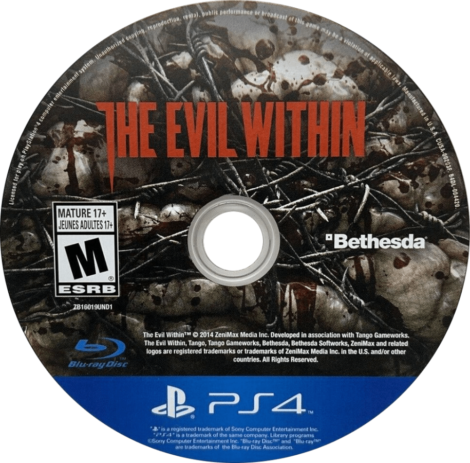 The Evil Within – PlayStation 4 (PS4) video game disc, survival horror