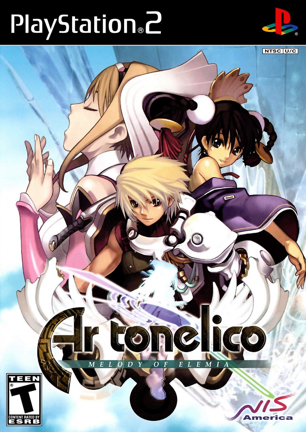 Ar Tonelico: Melody of Elemia PlayStation 2 (PS2) video game featuring deep JRPG role-playing gameplay immersive world building music-driven magic system strategic real-time combat story rich fantasy narrative and Heliodor lore experience on Sony’s classic home console. cover