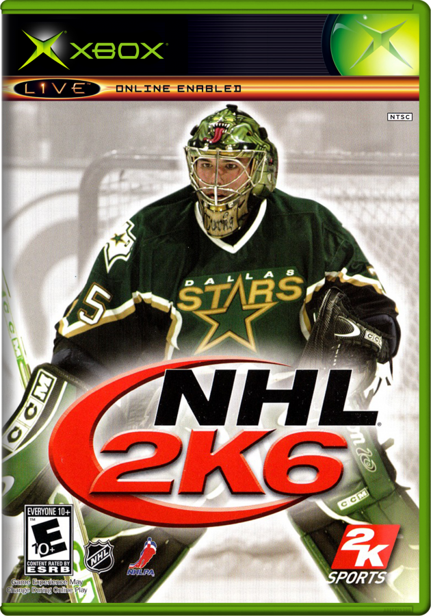 NHL 2K6 for Xbox (Xbox), cover art sports hockey video game.