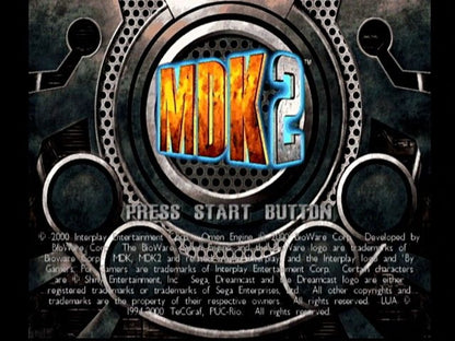 MDK 2 Sega Dreamcast retro video game third person shooter title screen