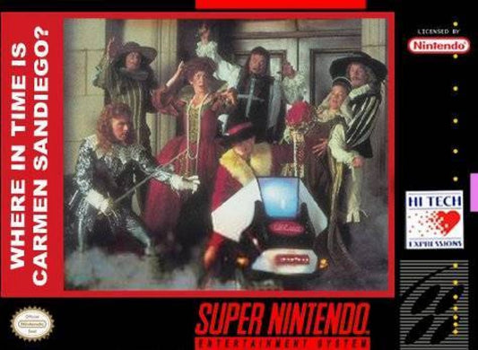 Where in Time is Carmen Sandiego cover art for Super Nintendo Entertainment System SNES video game
