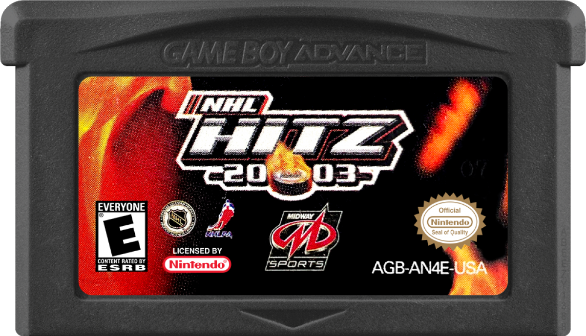 NHL Hitz 2003 game cartridge for Game Boy Advance (GBA) video game