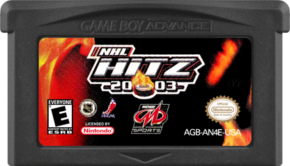 NHL Hitz 2003 game cartridge for Game Boy Advance (GBA) video game