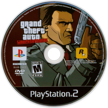 Grand Theft Auto: Liberty City Stories disc art for PlayStation 2 (PS2) video game