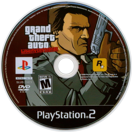 Grand Theft Auto: Liberty City Stories disc art for PlayStation 2 (PS2) video game