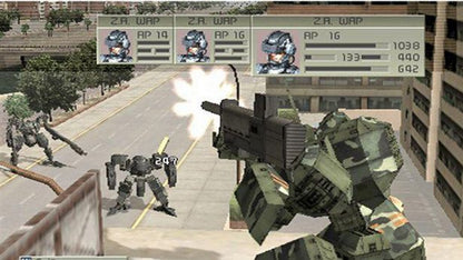 Front Mission 4 gameplay for PlayStation 2 (PS2) tactical role-playing mecha strategy video game