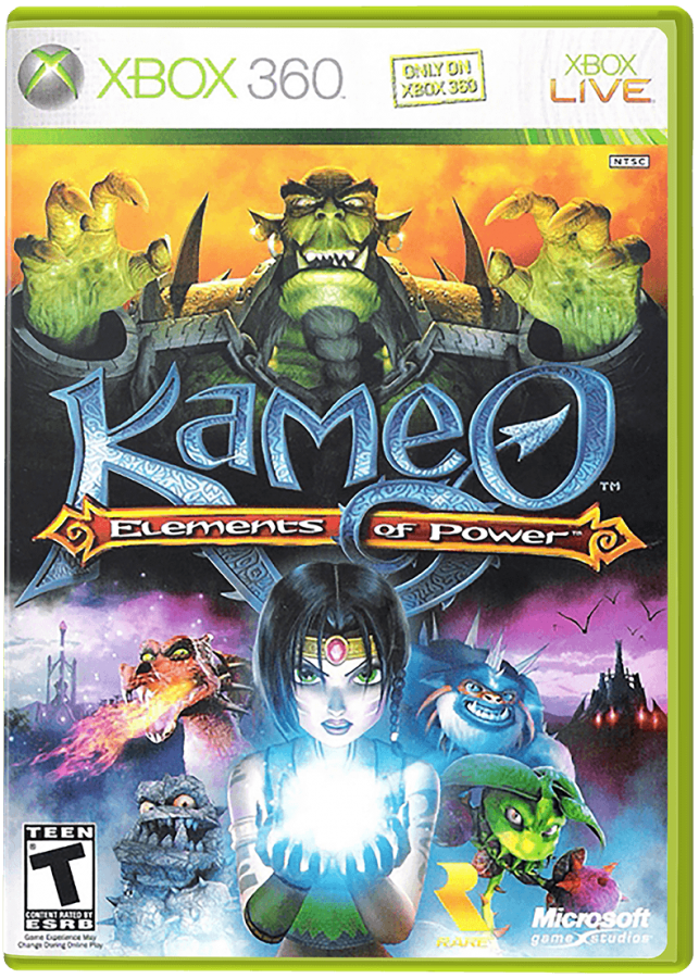 Kameo: Elements of Power cover art for Xbox 360 (X360) action-adventure fantasy video game