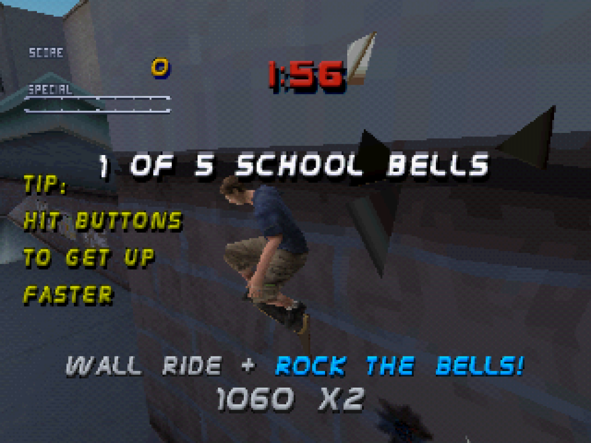 Tony Hawk’s Pro Skater 2 [Greatest Hits] gameplay for PlayStation 1 (PS1) video game, skateboarding sports action, trick-based gameplay, iconic extreme sports classic