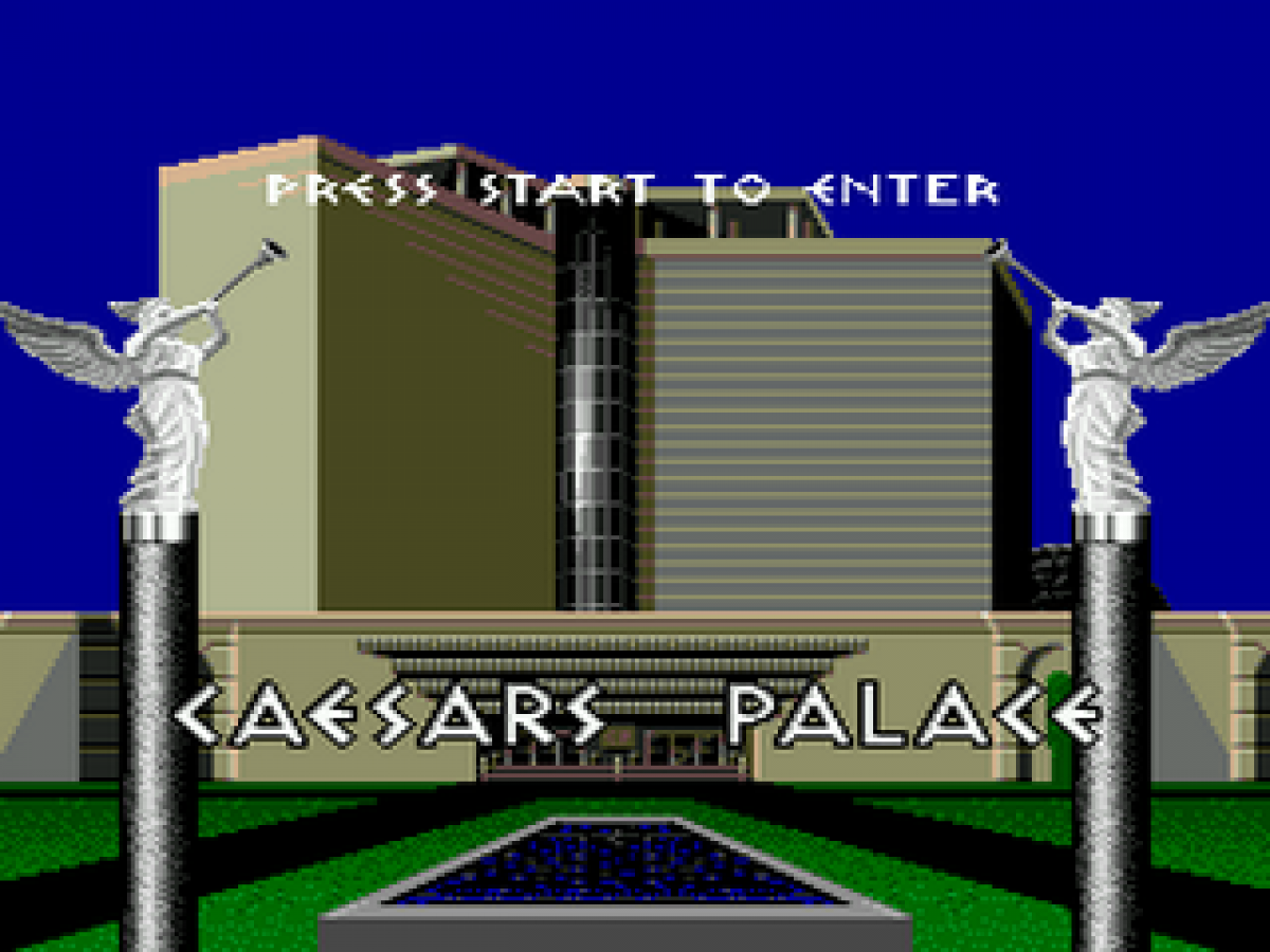 Caesar's Palace title screen for Sega Genesis (GEN) video game
