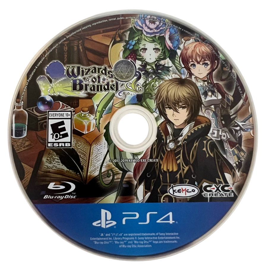 Wizards of Brandel Limited Run #401 for PlayStation 4, disc for a fantasy role-playing video game with turn-based battles, dungeon exploration, party-based combat, and classic JRPG gameplay