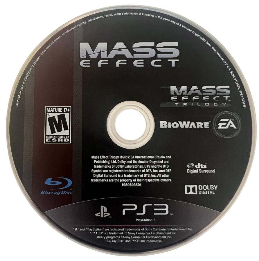 Mass Effect Trilogy retro PlayStation 3 video game Mass Effect sci fi action RPG space exploration cinematic storytelling squad combat console title PlayStation 3 release disc