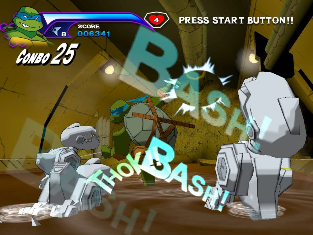 Teenage Mutant Ninja Turtles – PlayStation 2 (PS2) video game gameplay, action beat 'em up.