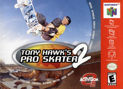 Tony Hawk's Pro Skater 2 cover art for Nintendo 64 (N64) video game