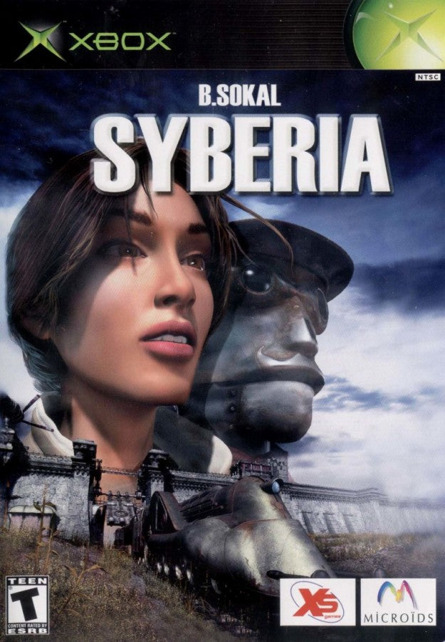Syberia Xbox XBOX video game featuring point and click adventure gameplay Kate Walker character exploration puzzle solving mystery investigation interactive environments story driven adventure mechanical inventions and classic Xbox gameplay retro video game collection collectible gaming appeal front cover art