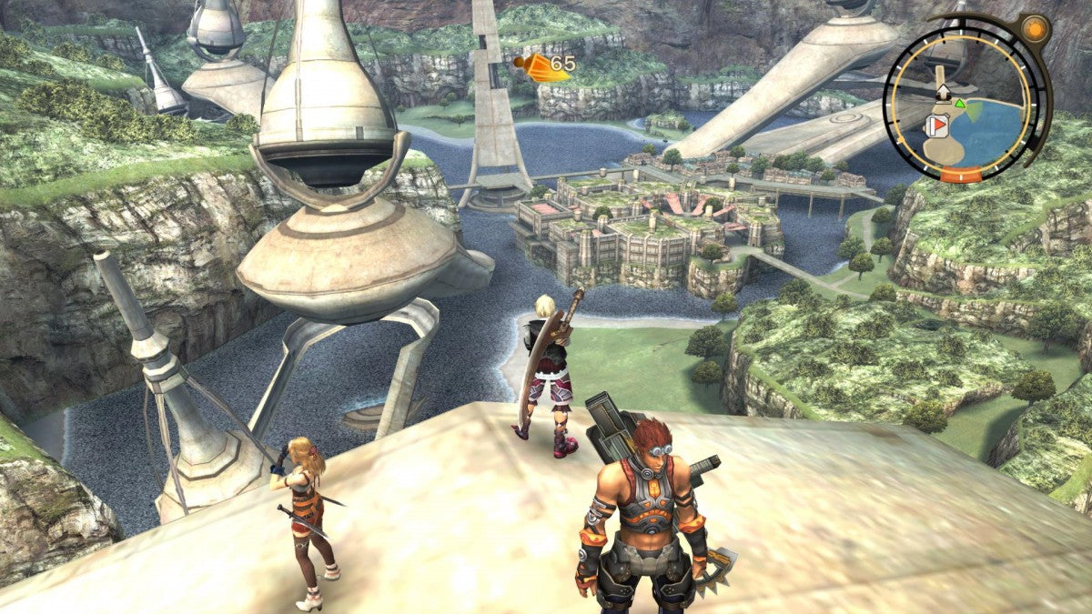 Xenoblade Chronicles Nintendo Wii cover art for retro video game enthusiasts featuring epic role playing gameplay expansive open world exploration real time combat mechanics story driven adventure memorable characters vast fantasy landscapes and immersive JRPG gaming experience and collectible gaming appeal gameplay