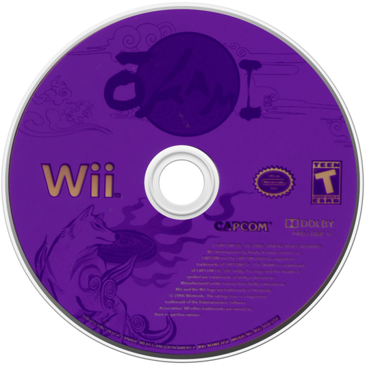 Okami – Nintendo Wii (Wii) action-adventure fantasy role-playing video game disc