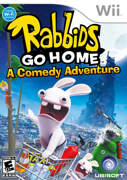 Rabbids Go Home: A Comedy Adventure cover art for Nintendo Wii (Wii) video game