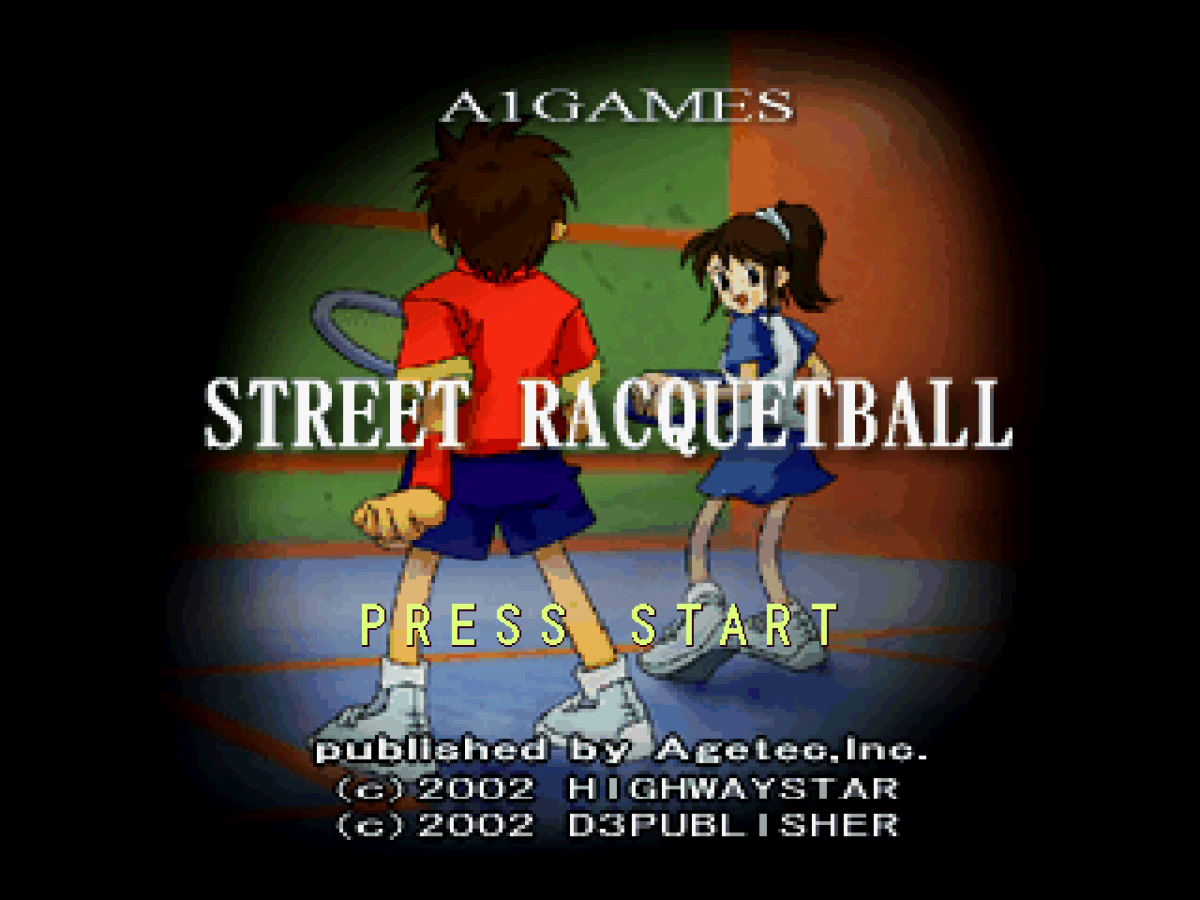 Street Racquetball retro sports arcade game for PlayStation 1 (PS1) title screen