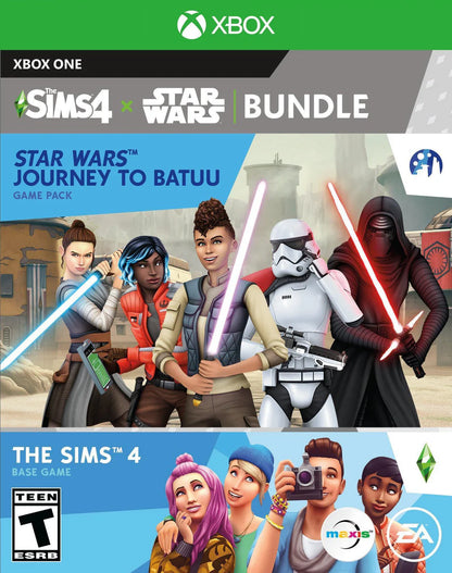 The Sims 4 & Star Wars [Bundle] – Xbox One (XONE) cover art for life simulation and sci-fi adventure video game collection