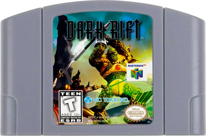 Dark Rift Nintendo 64 N64 for 3D fighting video game fans featuring unique fighters intense arena battles punches kicks special attacks powerful combos character abilities competitive gameplay and classic Nintendo 64 action collectible retro gaming appeal game cartridge