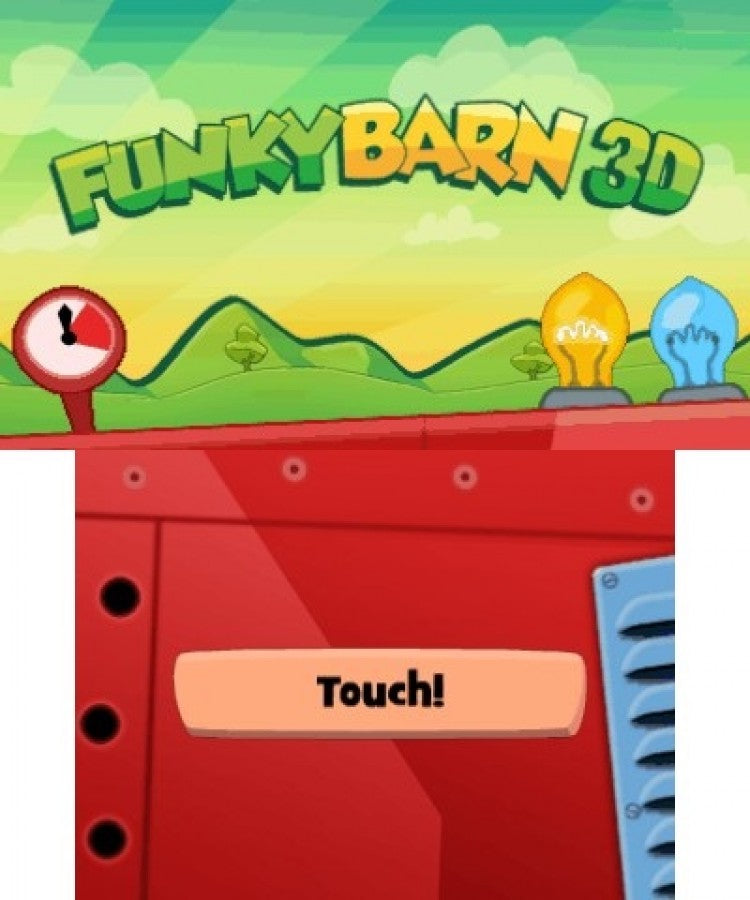 Funky Barn 3D start menu for Nintendo 3DS (3DS) video game