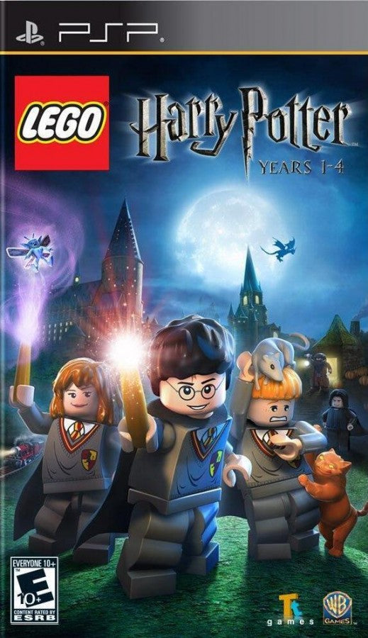 LEGO Harry Potter Years 1-4 PlayStation Portable PSP action-adventure video game featuring magical spells Hogwarts exploration and cooperative gameplay front cover