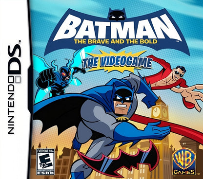 Batman The Brave and the Bold Nintendo DS DS for action platforming video game fans featuring Batman and DC Comics superheroes side scrolling combat Gotham City environments villain battles gadget abilities puzzle solving cooperative style gameplay and colorful comic book inspired adventure collectible gaming appeal front cover art