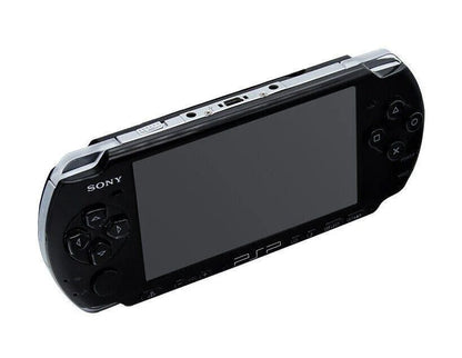 PlayStation Portable 3000 PSP 3000 Black JPN Japan Import Region Free handheld gaming console featuring a sleek black design portable gaming system UMD game support memory card compatibility vibrant widescreen display built-in controls Japanese import hardware region free gameplay and scratch and scuff condition collectible gaming appeal