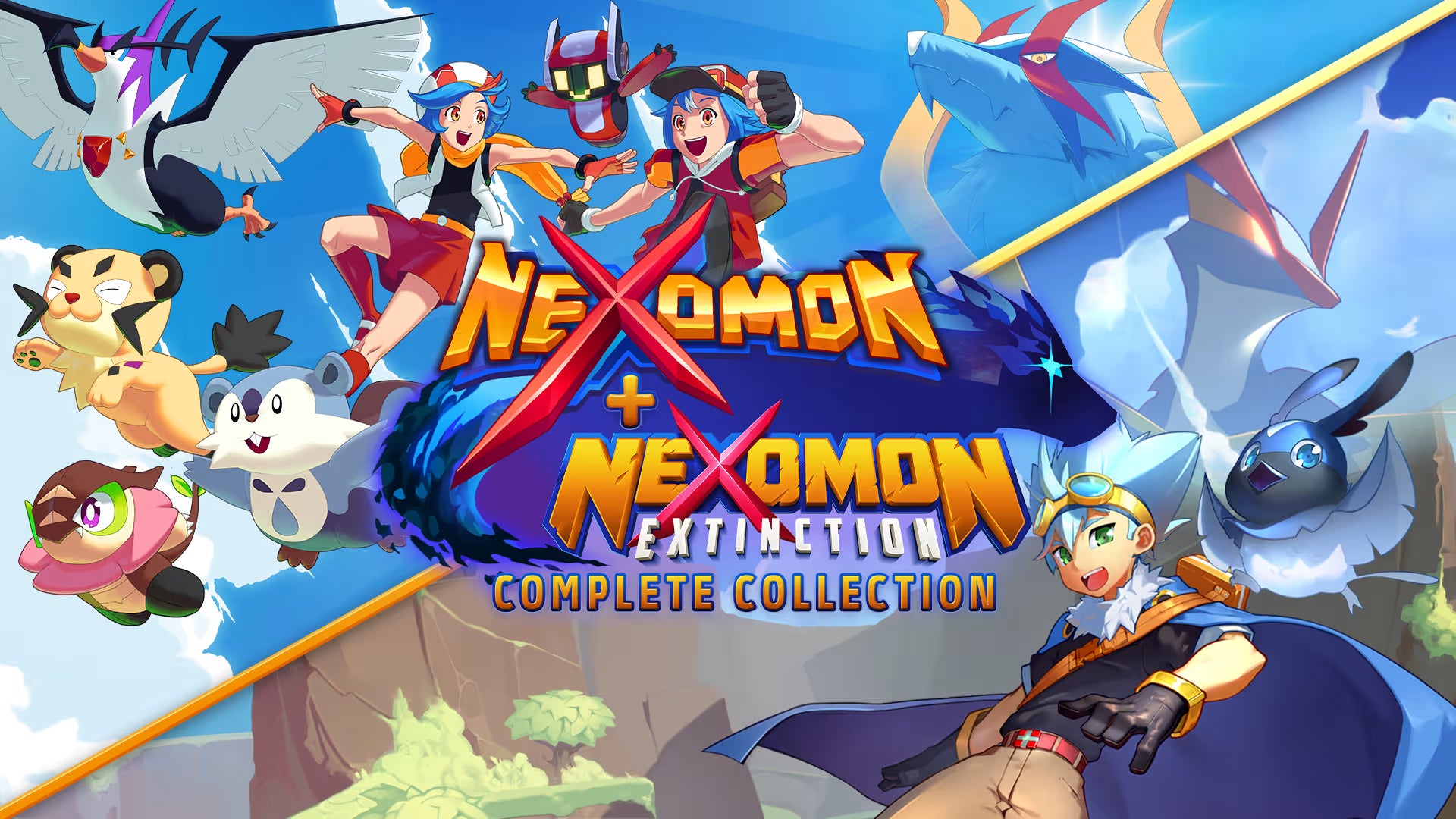 Nexomon Nexomon Extinction Complete Collection Nintendo Switch NS for role playing video game fans featuring monster catching adventure turn based battles creature collection hundreds of monsters team building exploration quests fantasy world discovery character progression and complete collection content collectible gaming appeal gameplay