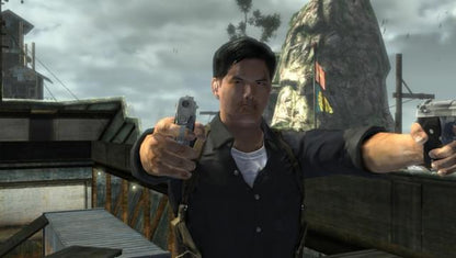 Stranglehold Collector’s Edition Xbox 360 game featuring cinematic third-person shooter action inspired by John Woo’s Hard Boiled starring Inspector Tequila slow motion gunplay destructible environments bonus content and collectible packaging gameplay