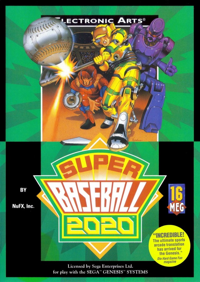 Super Baseball 2020 cover art for Sega Genesis (GEN) video game