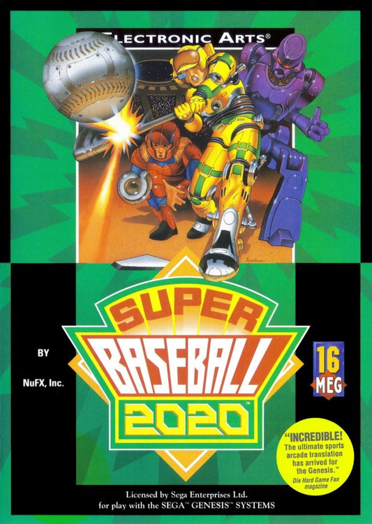 Super Baseball 2020 cover art for Sega Genesis (GEN) video game