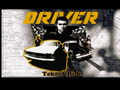 Driver: You are the Wheelman title screen for PlayStation 1 (PS1) racing video game.