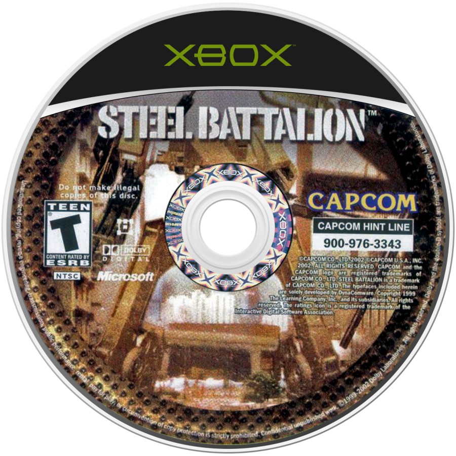 Steel Battalion for the original Xbox featuring immersive mech combat gameplay designed for the giant controller setup disc