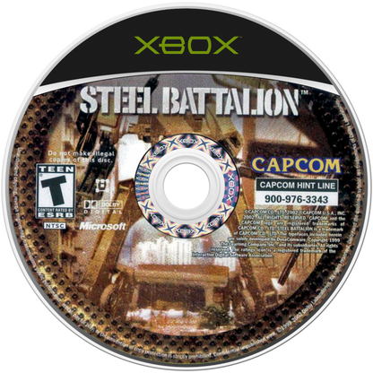 Steel Battalion for the original Xbox featuring immersive mech combat gameplay designed for the giant controller setup disc