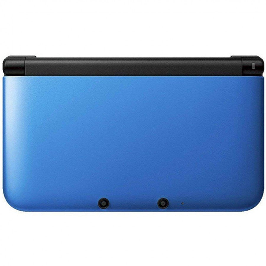 Blue Nintendo 3DS XL handheld console featuring large dual screens glasses free 3D gameplay built in WiFi backwards compatibility with DS games and portable Nintendo gaming system 