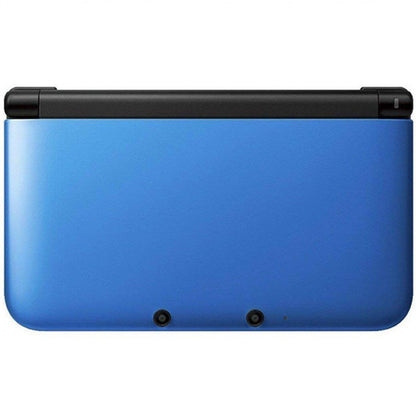 Blue Nintendo 3DS XL handheld console featuring large dual screens glasses free 3D gameplay built in WiFi backwards compatibility with DS games and portable Nintendo gaming system 
