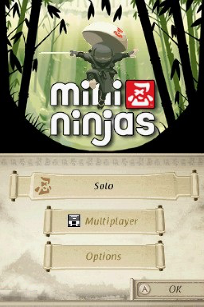 Mini Ninjas Nintendo DS for retro video game enthusiasts featuring action adventure gameplay ninja themed exploration stealth mechanics puzzle solving martial arts combat charming characters and collectible gaming appeal gameplay  