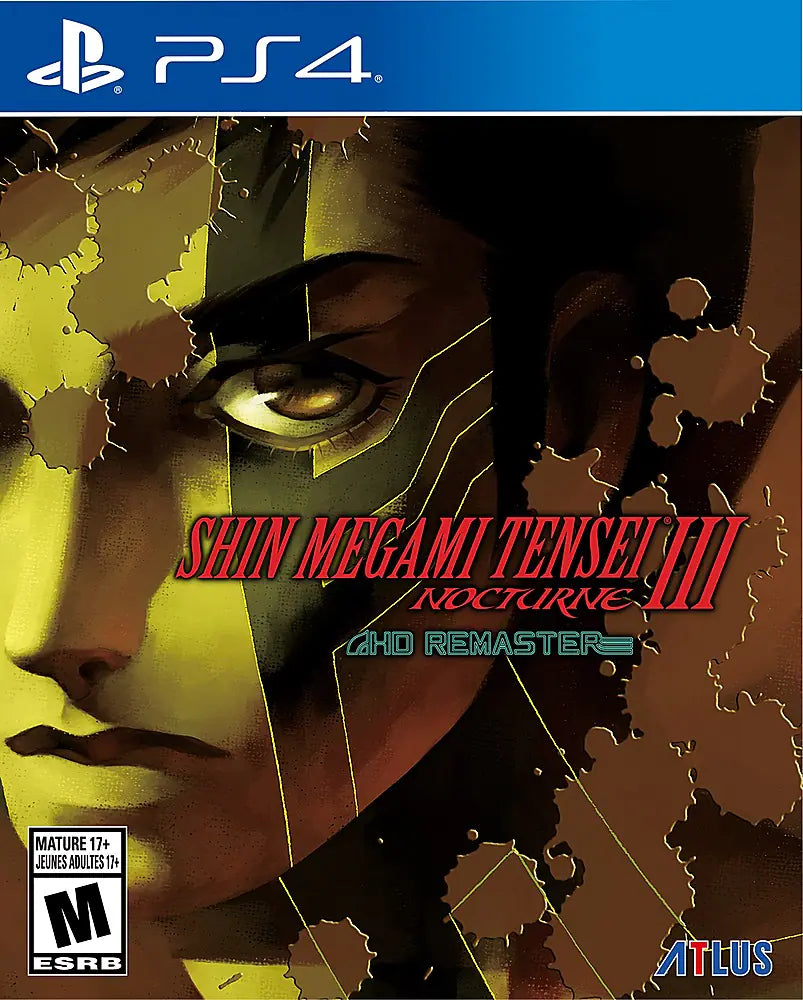 Shin Megami Tensei III: Nocturne HD Remaster for PlayStation 4 JRPG featuring turn based combat demon negotiation fusion system post apocalyptic Tokyo story driven gameplay Atlus remastered edition cover