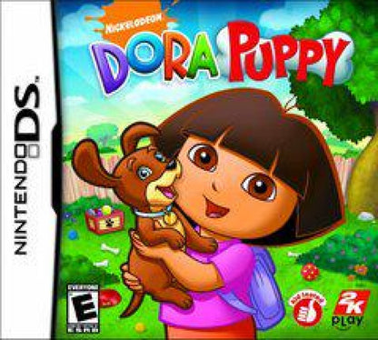 Dora the Explorer: Dora Puppy cover art for Nintendo DS (DS) children’s educational pet care video game