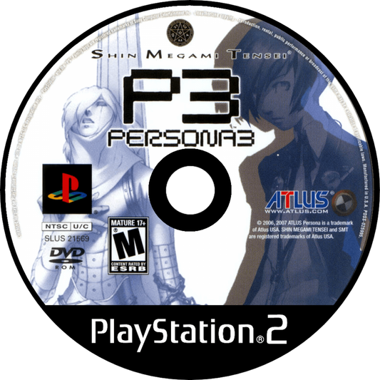 Shin Megami Tensei Persona 3 for PlayStation 2 Japanese role playing game featuring social simulation turn based battles Persona summoning and story driven gameplay dicc