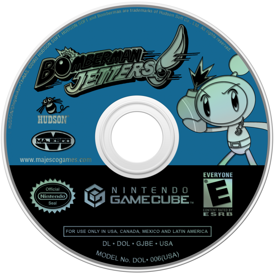 Bomberman Jetters GameCube Nintendo GameCube action puzzle game Bomberman franchise maze bombing gameplay multiplayer party battles anime based story modes Hudson Soft explosive strategy gameplay retro gaming GameCube software video game title disc