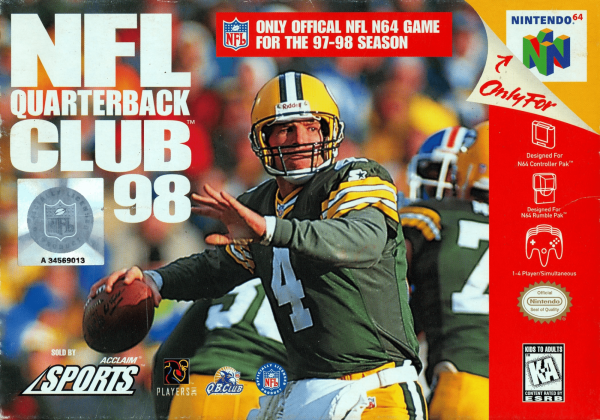 NFL Quarterback Club 98 cover art for Nintendo 64 N64 video game