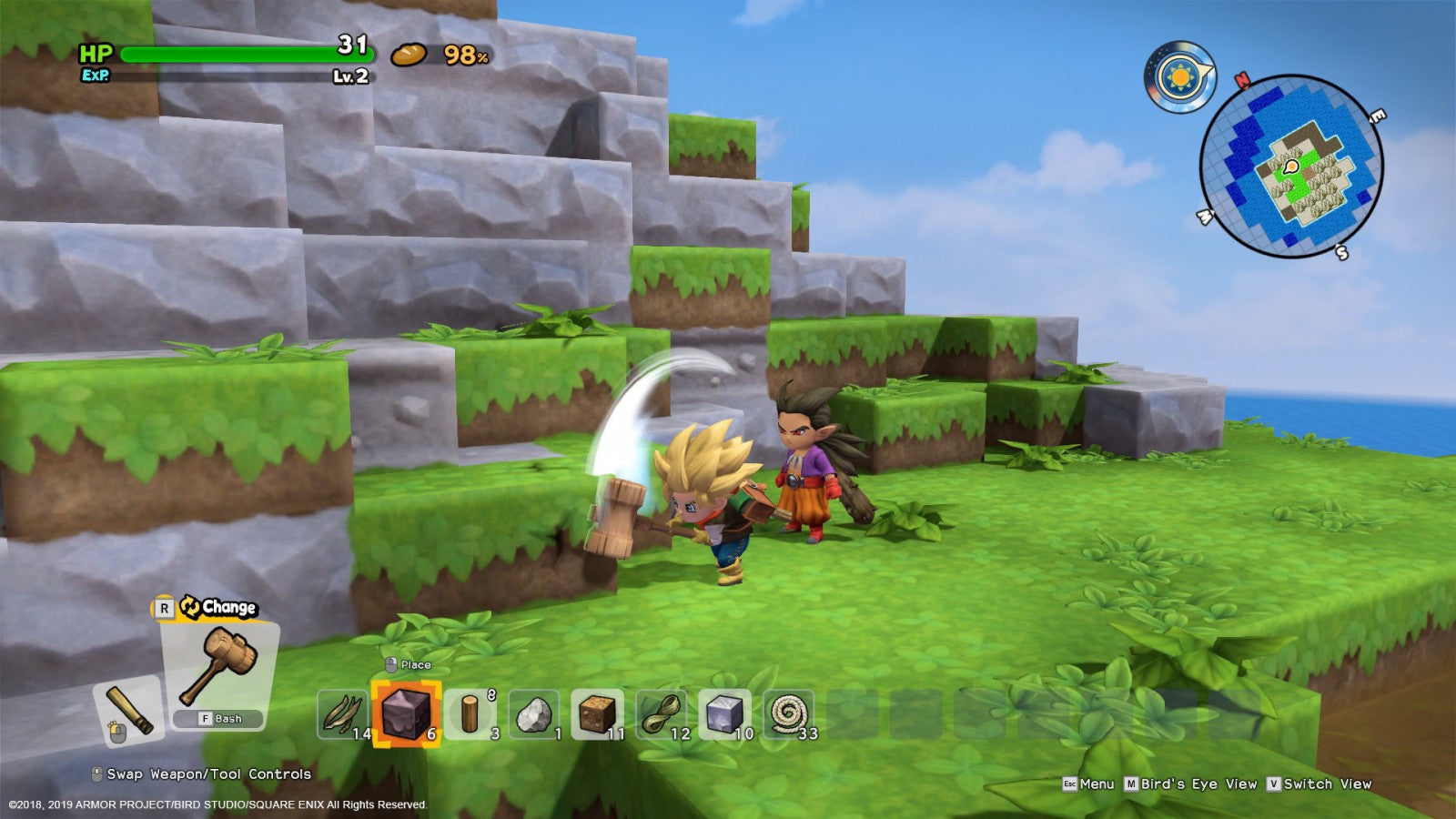 Dragon Quest Builders 2 PS4 game featuring sandbox building gameplay, creative world-building, and action RPG adventure in the Dragon Quest universe gameplay
